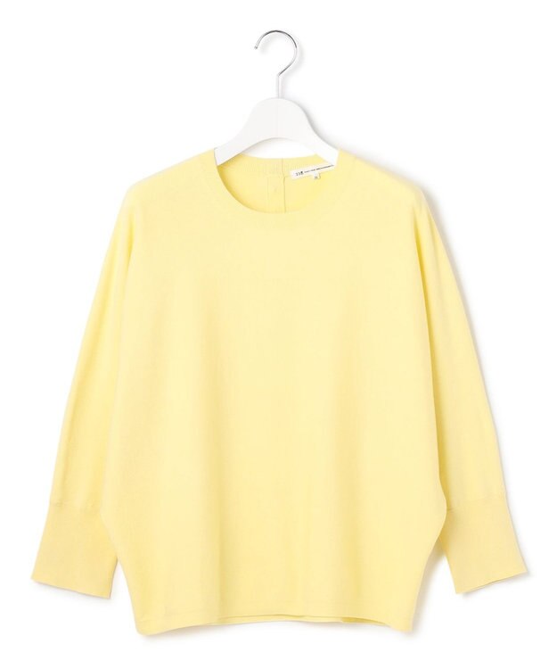 23区 【洗える】コンフォートストレッチ ドルマンスリーブ ニット イエロー系