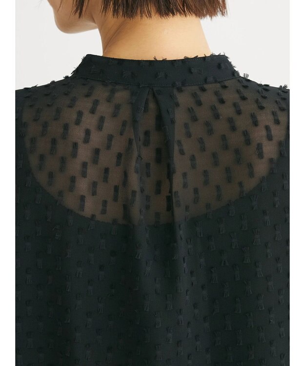 Green Parks アシメティアードブラウス Black