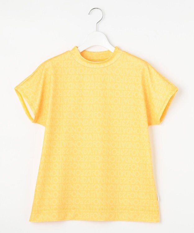 23区GOLF 【WOMEN】【23Fondation/WEB&一部店舗限定】ロゴ総柄 モックネックシャツ ライトイエロー系5