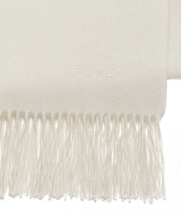 MOONBAT 【洗えるカシミヤ/大人百花1月号掲載】FURLA カシミヤ100%超大判無地 ストールマフラー／幅70cm オフホワイト