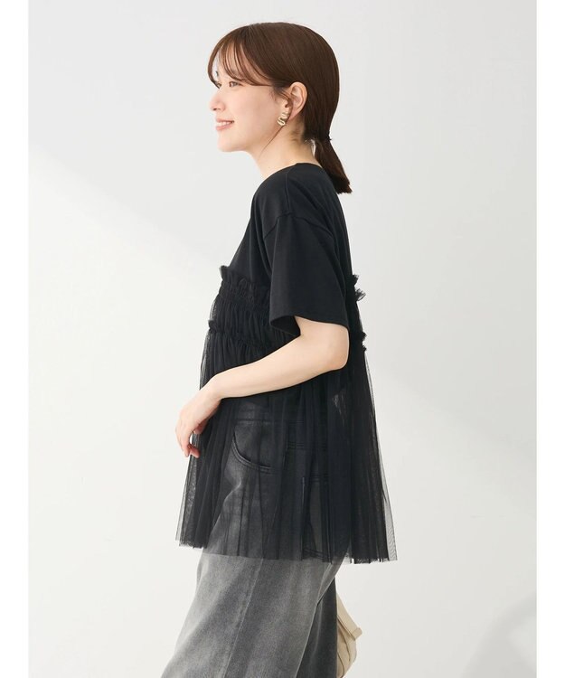 Green Parks ・ＥＬＥＮＣＡＲＥ　ＤＵＥ　チュールドッキングＴＥＥ Black