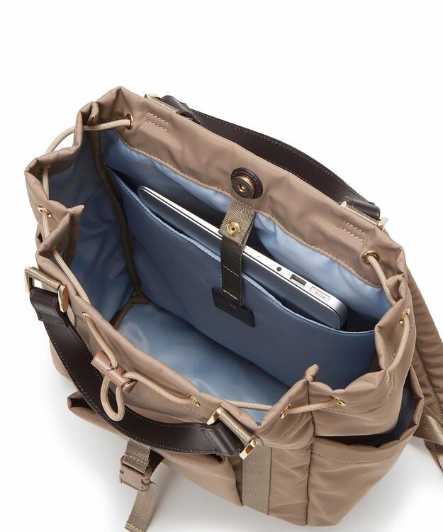 TOPKAPI 【TREASURE TOPKAPI】ナイロン ドローストリングトート リュック / バッグパック ベージュ