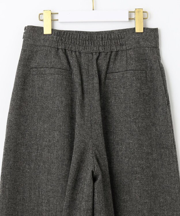 ANY SIS ホームスパンワイドクロップド パンツ チャコールグレー