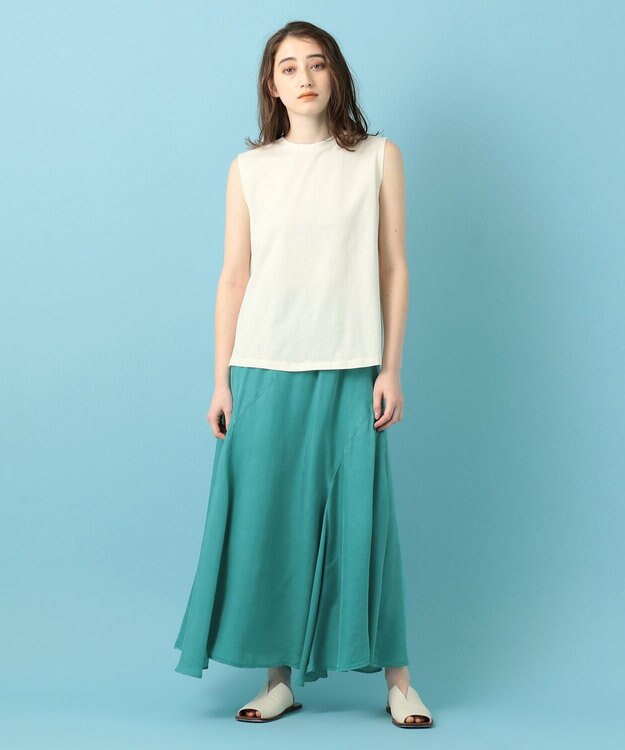 #Newans 【洗える】バックシャンデザインカットソー ホワイト系