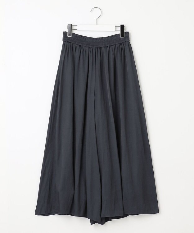 自由区 S 【WEB限定・ウエストゴム・長さ調整可・洗える】ビンテージツイル ギャザーパンツ ネイビー