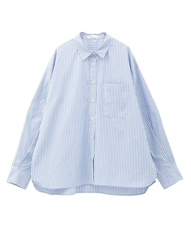 CRAFT STANDARD BOUTIQUE レギュラーカラーオーバーサイズシャツ Sax