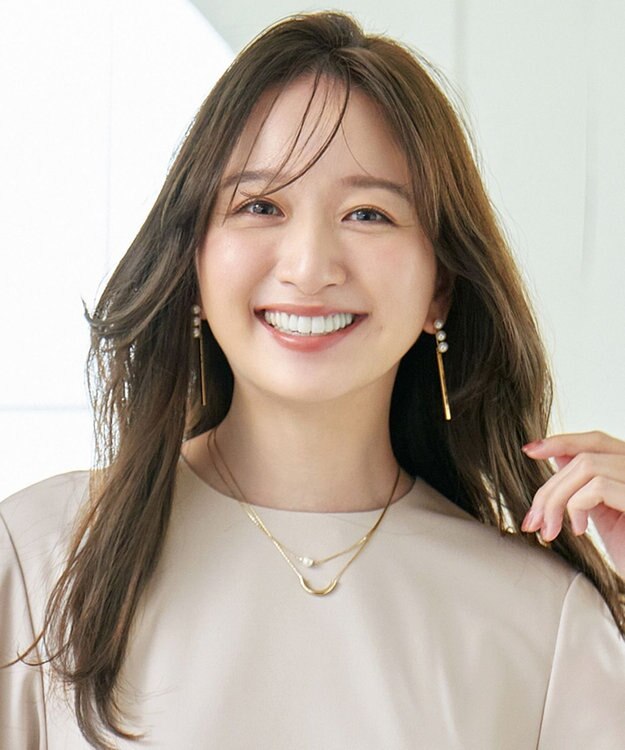 ANY レイヤード風２連ネックレス ライトゴールド