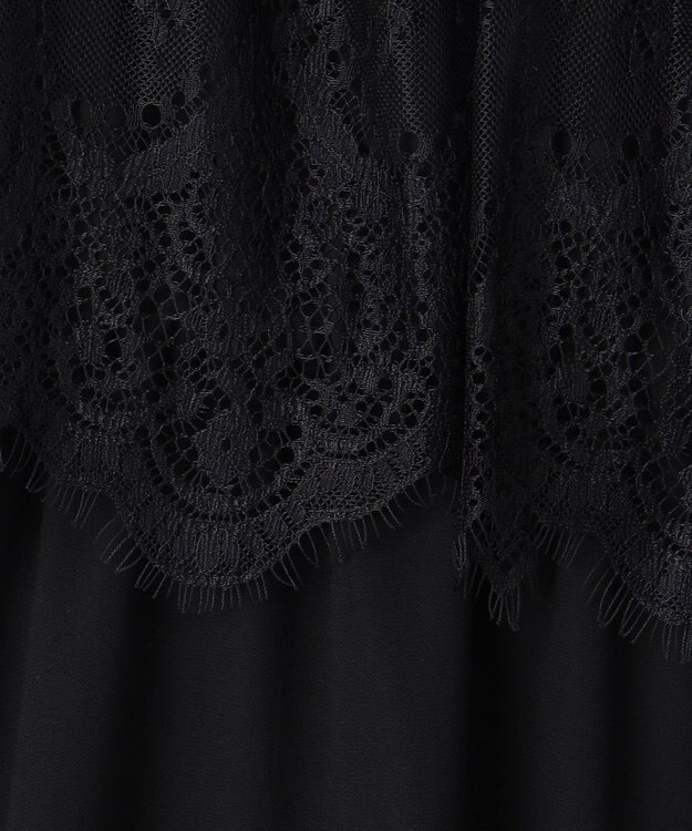 ANY SIS 【洗える】レーシーケープ ドレス ブラック