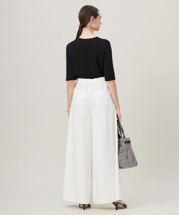 ICB 【洗える】シンセティックハイゲージ 半袖ニット ブラック系