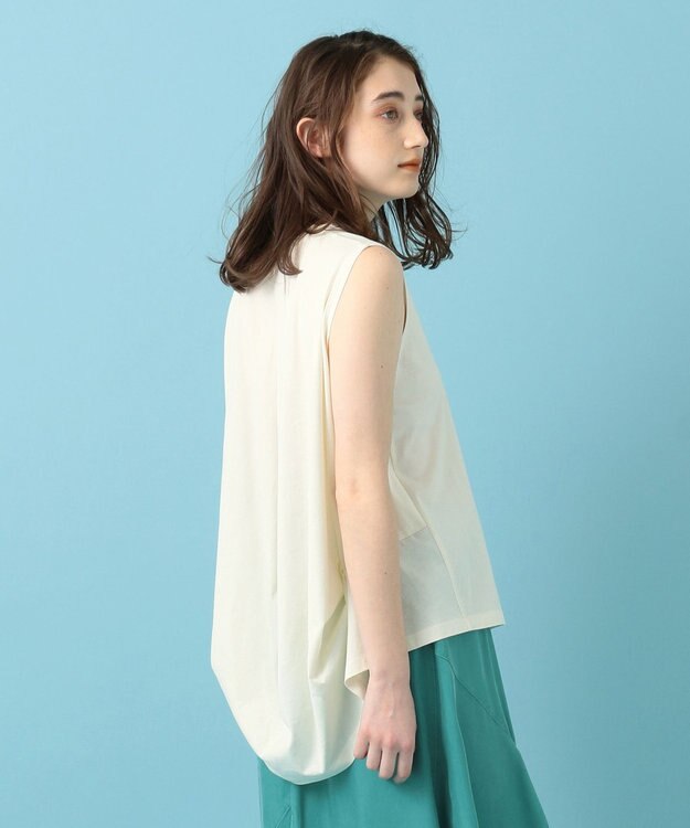 #Newans 【洗える】バックシャンデザインカットソー ホワイト系