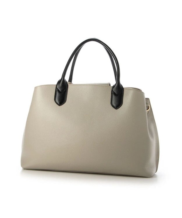 UNBILLION perche ゴートユーティリティヒネリかぶせA4トート グレーブラック