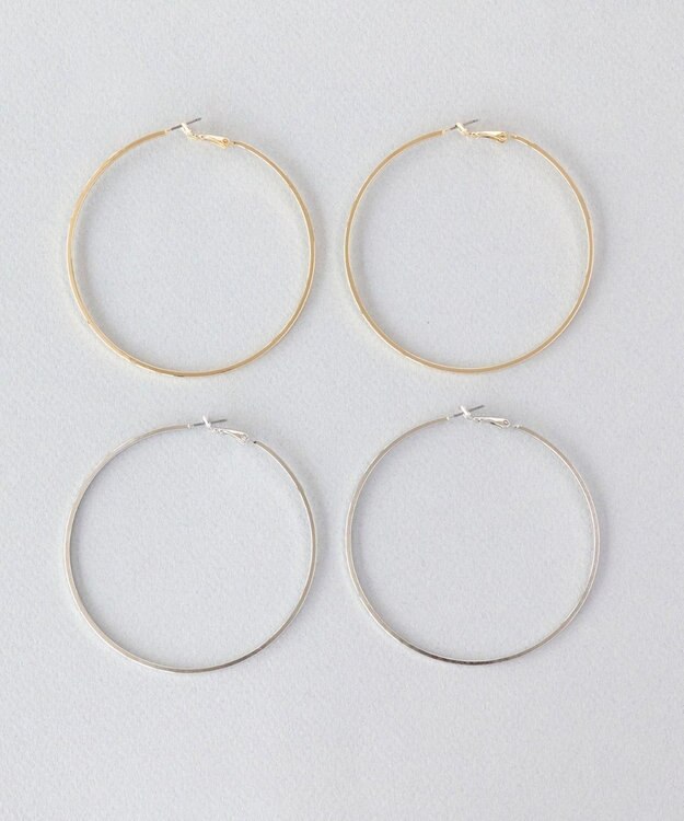 Phoebe ビッグサークルフープピアス  シルバー シルバー