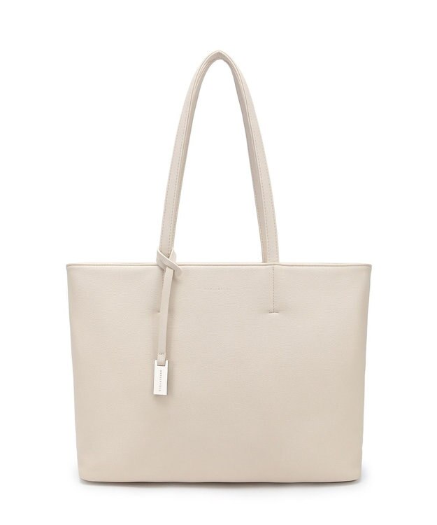 style code 【MERCURYDUO/マーキュリーデュオ】レニス　チャーム付きシンプルラージトートバッグ アイボリー