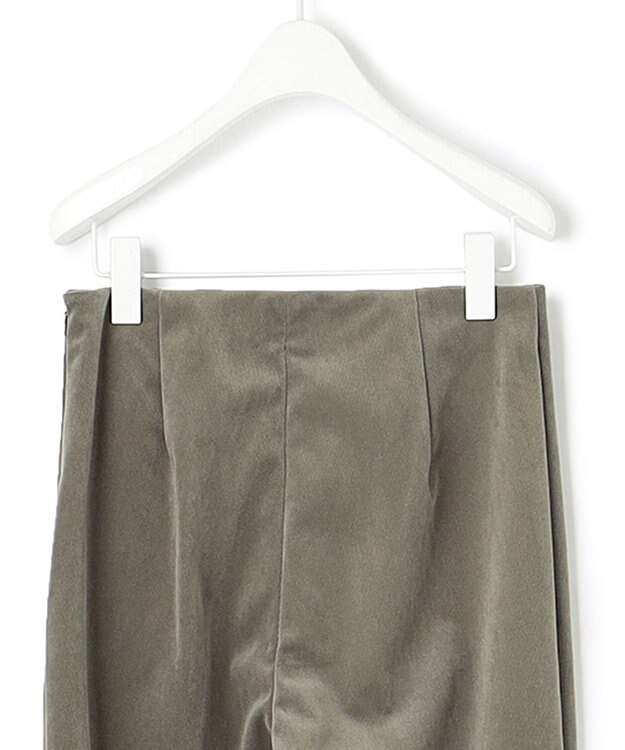 ICB 【洗える】 コーデュロイ テーパードパンツ アッシュカーキ系