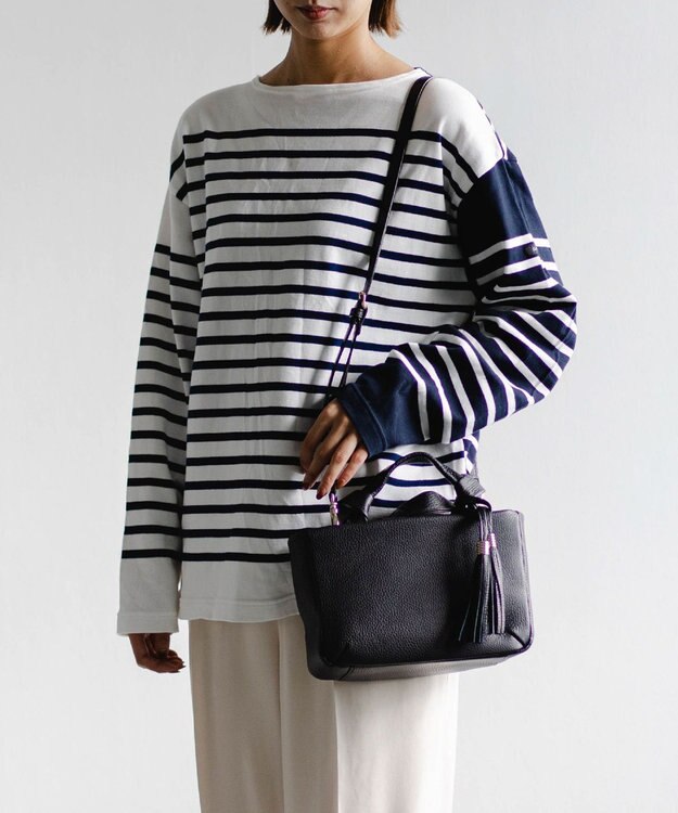 Atelier nuu 日本製 タッセルレザー loop ミニボストン ブラック