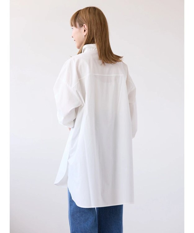 AMERICAN HOLIC リブラインシャツチュニック Off White