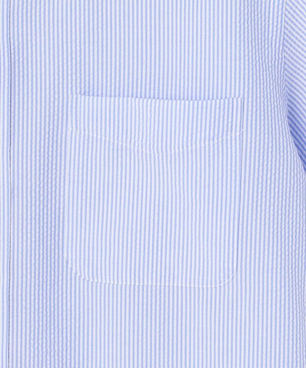 J.PRESS MEN 【新素材 / 高通気性 / 軽量 / イージーケア / 撥水】【BEAT HEAT SYSTEM】半袖シャツ / B.D. サックスブルー系1