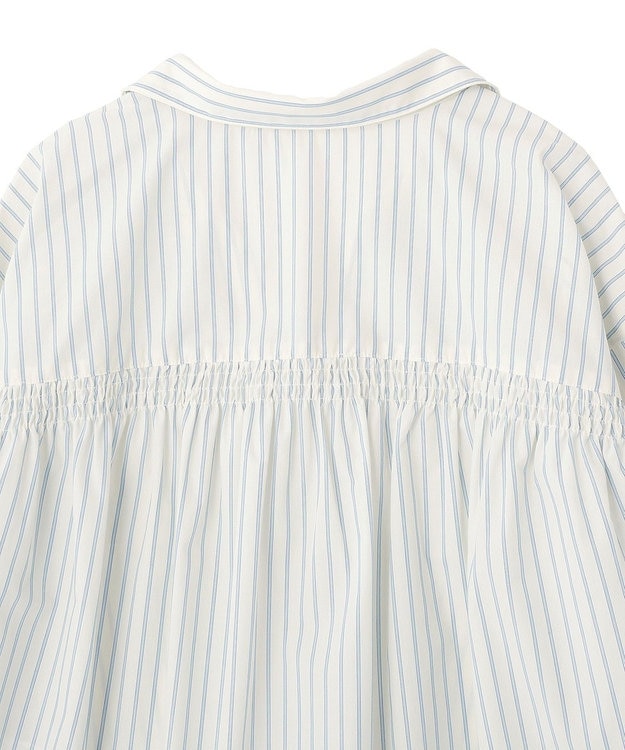 AMERICAN HOLIC 【イージーケア】バックギャザースキッパーシャツ Stripe Ivory