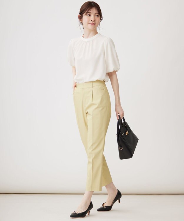 ANY SIS 【洗える】シアーストライプ ブラウス オフ