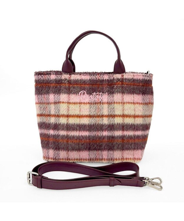 ROOTOTE 3651【2way】SC.スクエア.チェック-A 02：ピンク