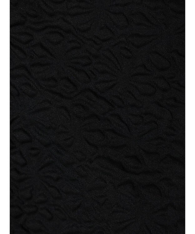 earth music&ecology エンボスフラワービスチェ Black