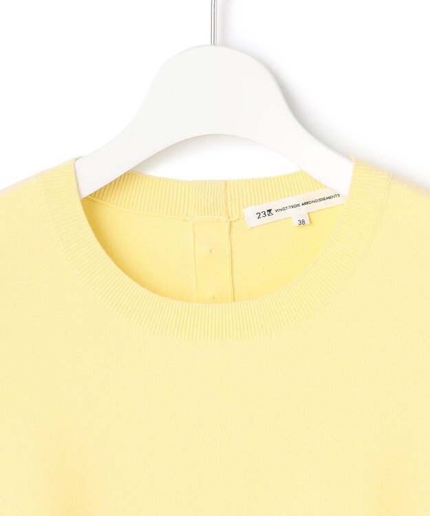 23区 【洗える】コンフォートストレッチ ドルマンスリーブ ニット イエロー系