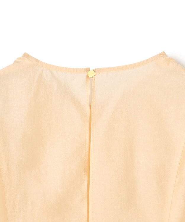 BEIGE， AMARYLLIS / シアー 切り替えフレアブラウス Peach