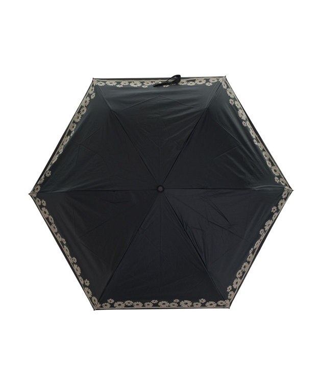 MOONBAT 晴雨兼用日傘 折りたたみ傘 マーガレット／遮光 遮熱 UV ブラック