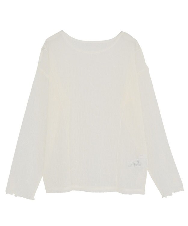 Green Parks シアークラッシュプルオーバー Ivory