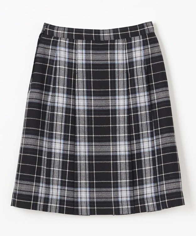 組曲 KIDS 【150-170cm】ウール綾チェック スカート（リボン付き） ネイビー系5