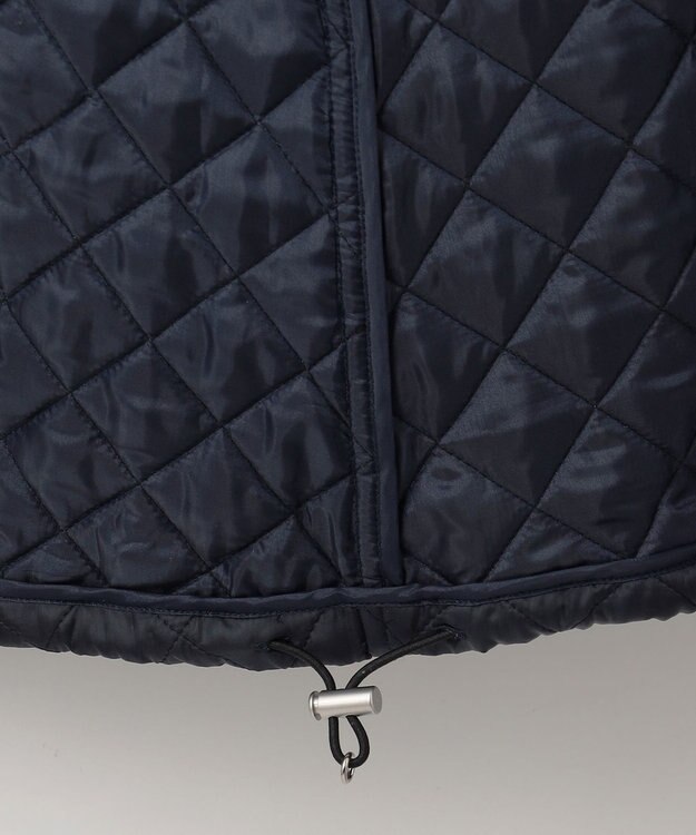 #Newans 【セレモニーにも】〈亀恭子さんコラボ〉キルティングロングコート ネイビー