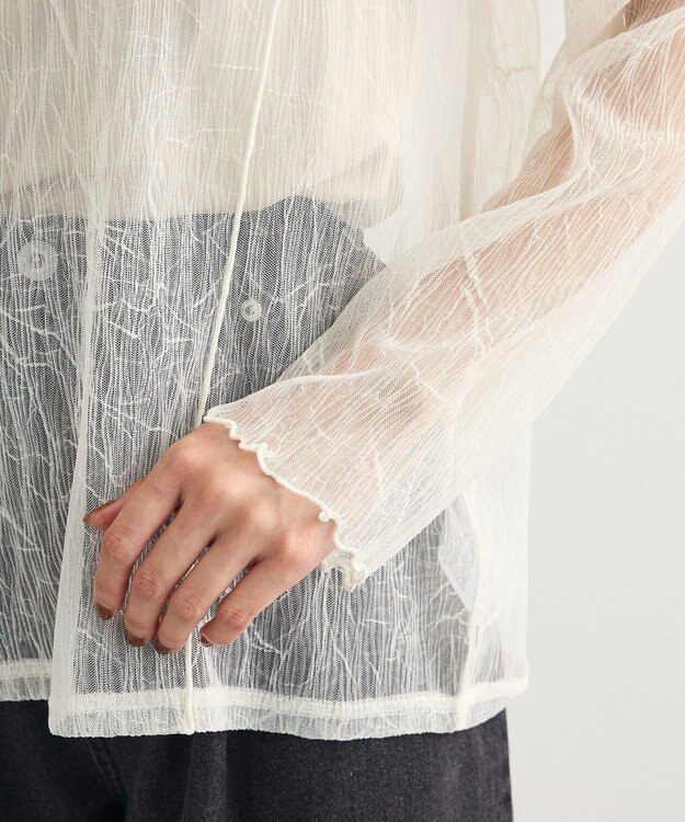 Green Parks シアークラッシュプルオーバー Ivory