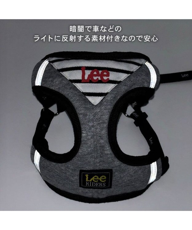 PET PARADISE Lee バンダナ ハーネス＆リード ＳＳ グレー×ブラック