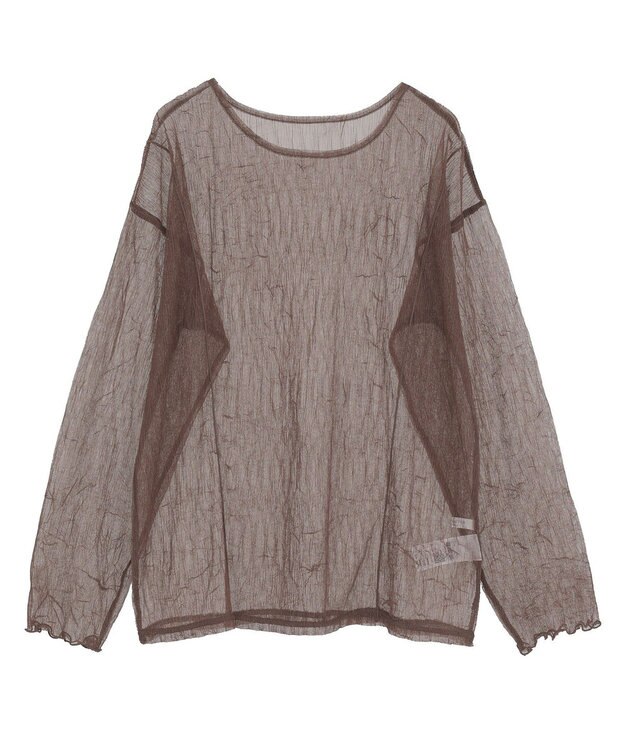 Green Parks シアークラッシュプルオーバー Brown