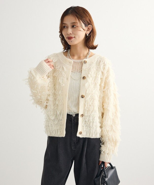 Green Parks シアークラッシュプルオーバー Ivory