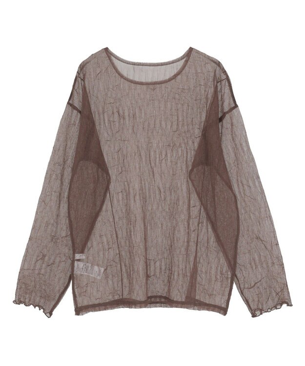 Green Parks シアークラッシュプルオーバー Brown