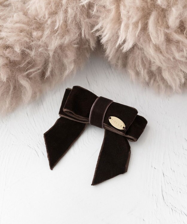 TOCCA 【ブローチ取り外し可】VELVET RIBBON FURTIPPET ティペット ベージュ系