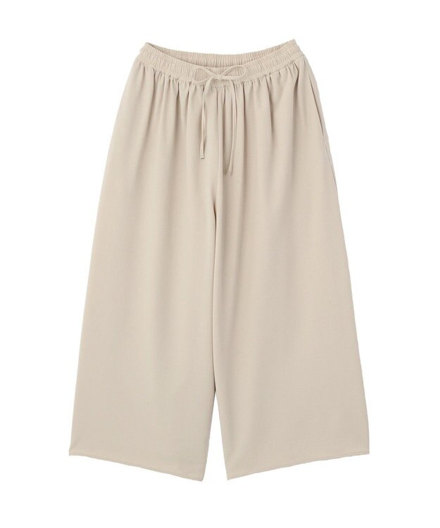 Green Parks イージーケアワイドガウチョパンツ Light Beige