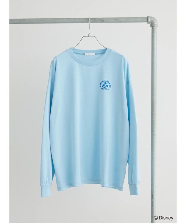 Green Parks Ｄｉｓｎｅｙ／バックプリント刺繍ロンＴＥＥ Sax