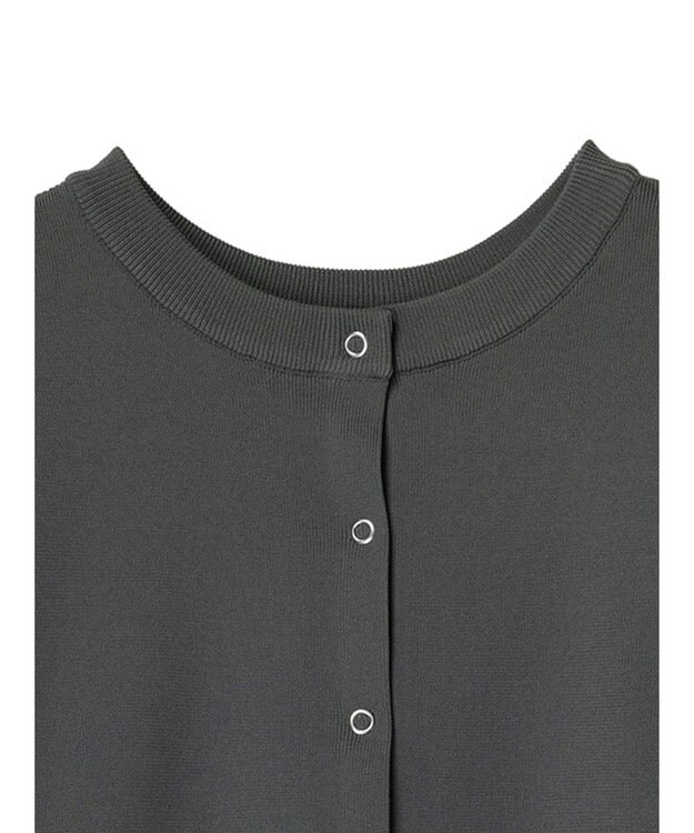 Green Parks ・ｆｕｒｒｙ　ｒａｔｅ　２ｗａｙかる~いニットカーデ Charcoal Gray