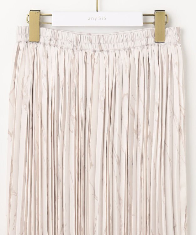 ANY SIS 【2SET】パーカー×マーブルプリントスカート セットアップ アイボリー系