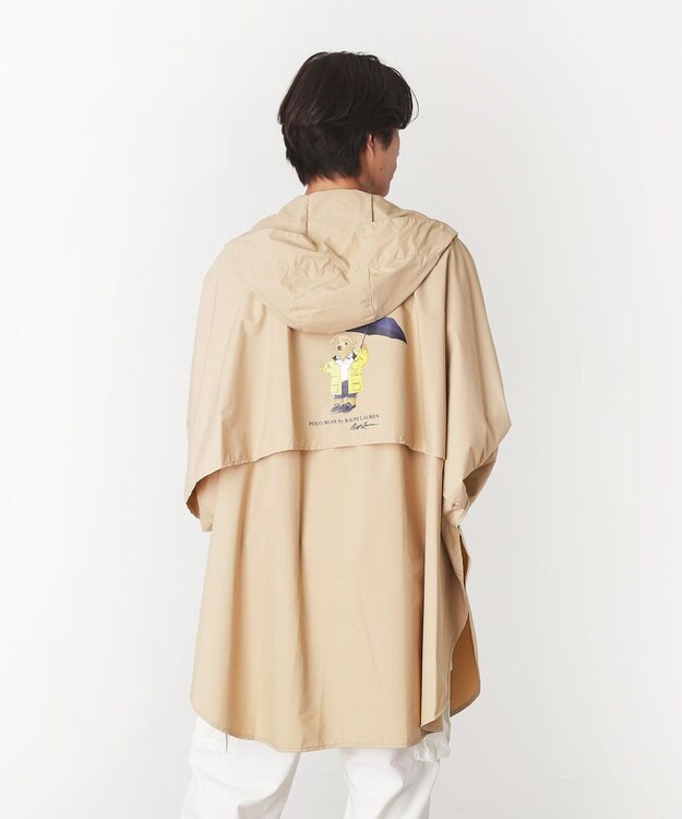 MOONBAT POLO RALPH LAUREN レインポンチョ レインベア 50デニール生地／着丈98cm 収納袋付き ベージュ