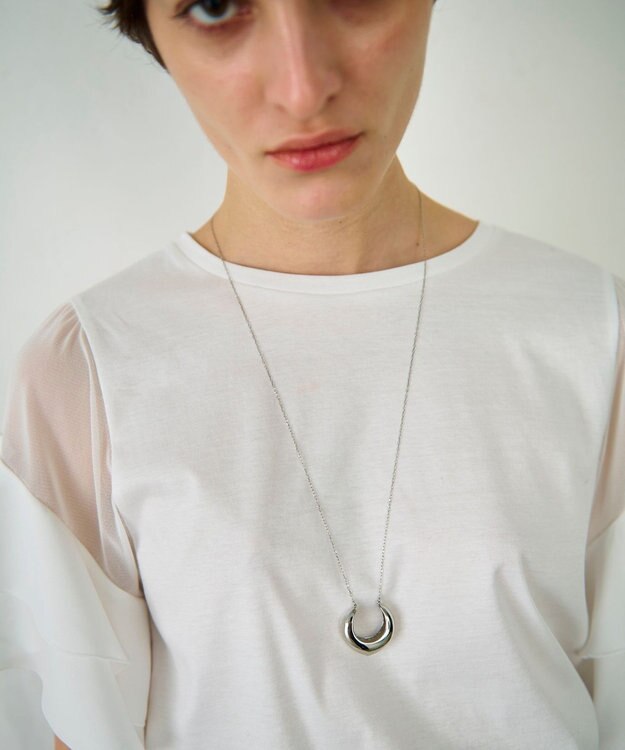 GRACE CONTINENTAL ボリュームフープネックレス シルバー