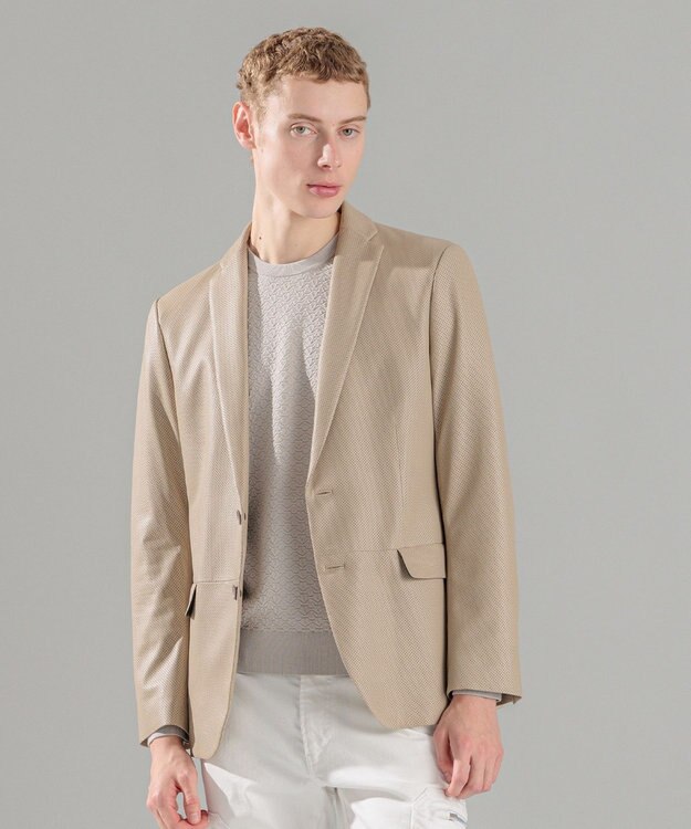 JOSEPH HOMME ライトパンチングレザー　ジャケット ベージュ系