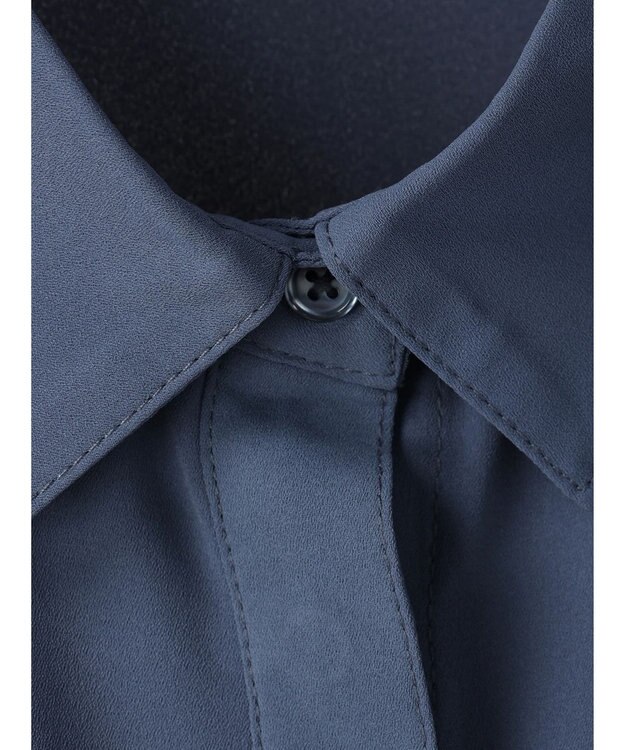 Green Parks armonia．配色シャツワンピース Blue