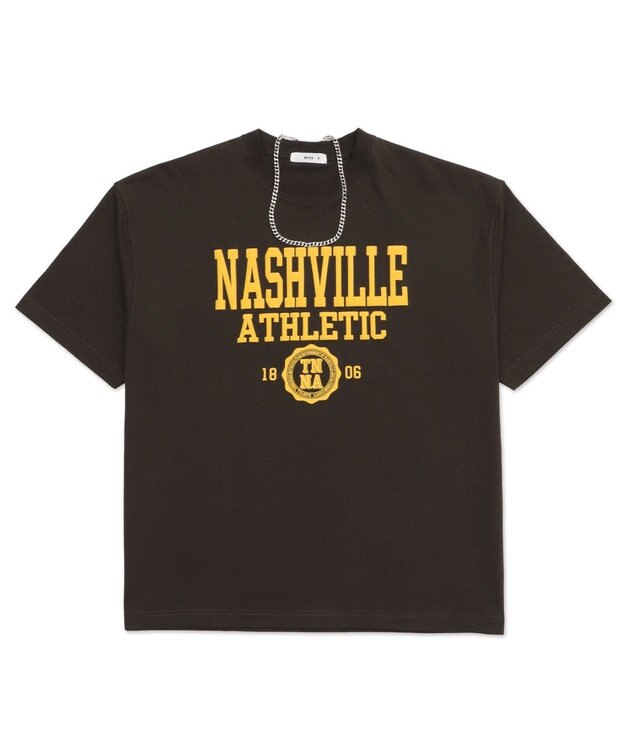 WEGO 【ユニセックス着用ITEM】アクセ付きグラフィックT（SS） ブラウン