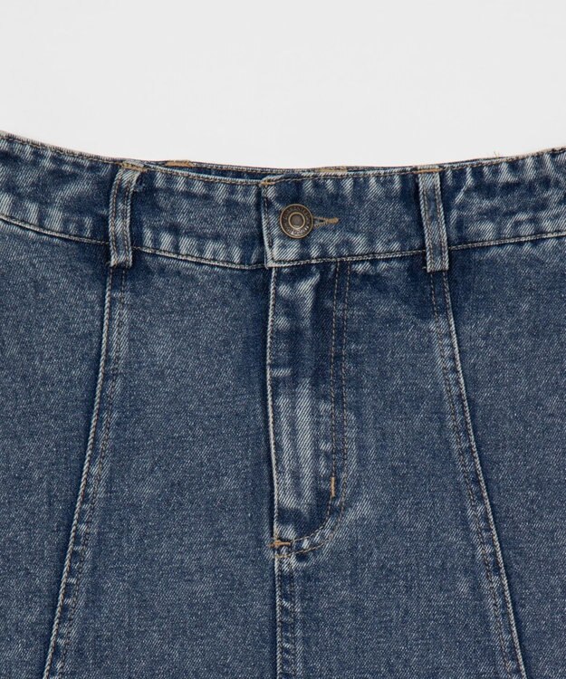 WEGO デニムフレアミニスカート デニム淡加工色