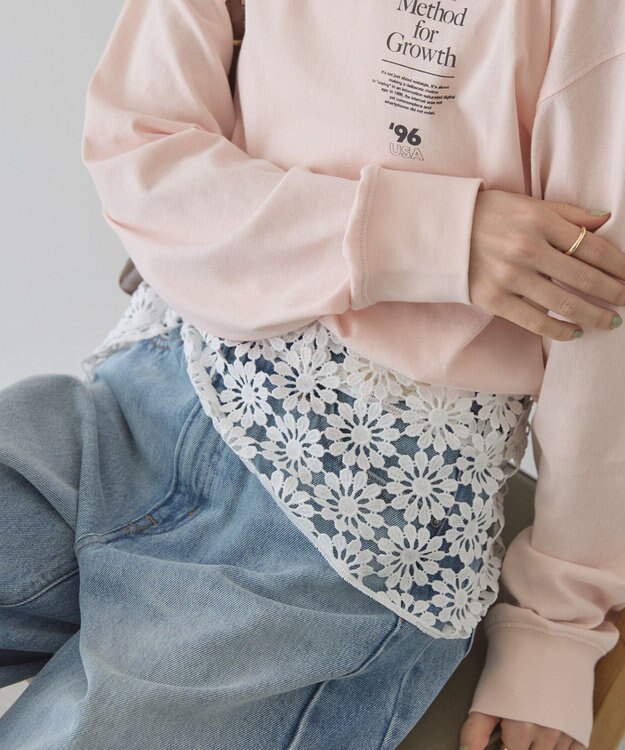 AMERICAN HOLIC トライアングルレーススカーフ Off White