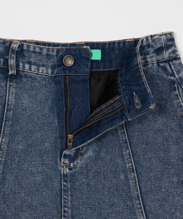 WEGO デニムフレアミニスカート デニム淡加工色