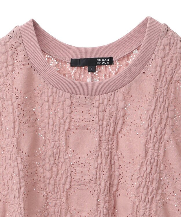 Green Parks ・ＳＵＧＡＲ　ＳＰＯＯＮ　シャーリングカットレースＴＥＥ Pink